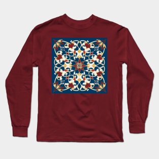 Floral Tile Pattern - Geometric Pattern Long Sleeve T-Shirt